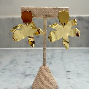 Lele Sadoughi  Paper Lily 14K-Gold-Plated Small Drop Earrings